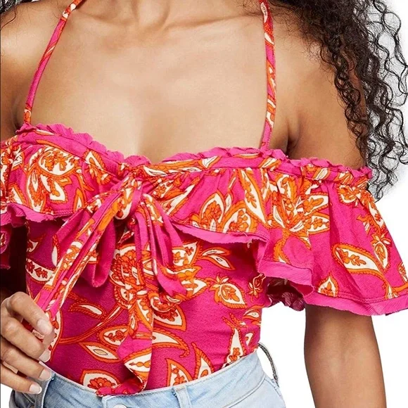 Free People Cha Cha Cold Shoulder Top - Picture 1 of 9